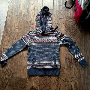 American Eagle Outfitters Christmas Hooded Sweater